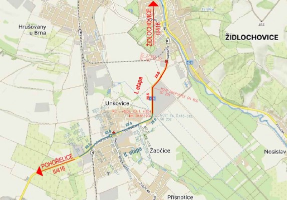 II/416 Židlochovice - Pohořelice