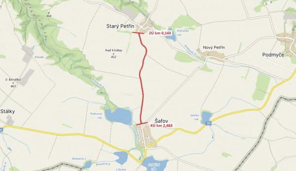 III/39819 Starý Petřín - Šafov