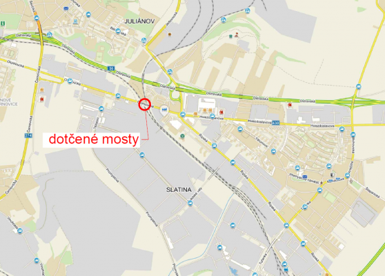 II/430 Brno, ul. Olomoucká, mosty 430-001, 002