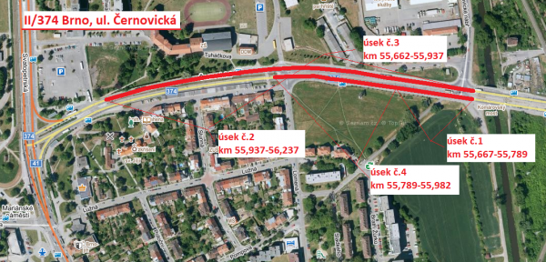 II/374 Brno, Černovická