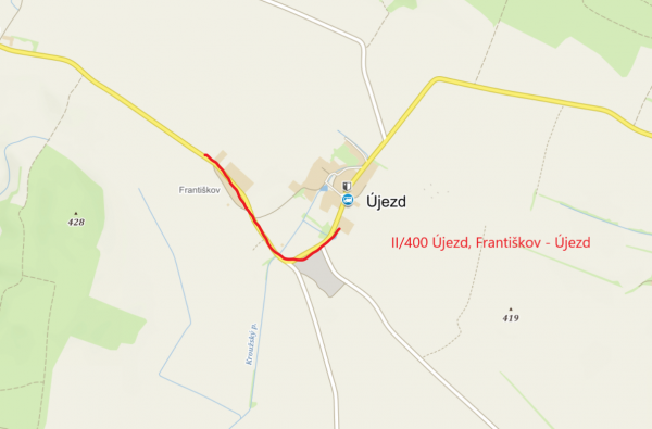 II/400 Újezd, Františkov - Újezd