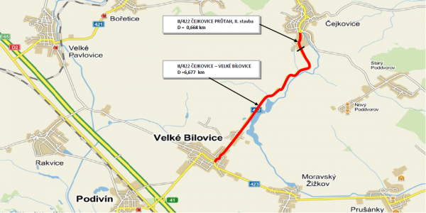 II/422 Čejkovice – Velké Bílovice