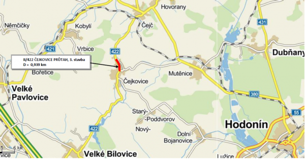 II/422 Čejkovice průtah III. stavba