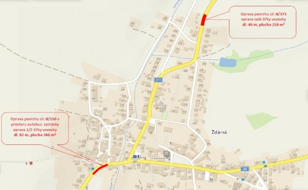 II/150, 373 Žďárná