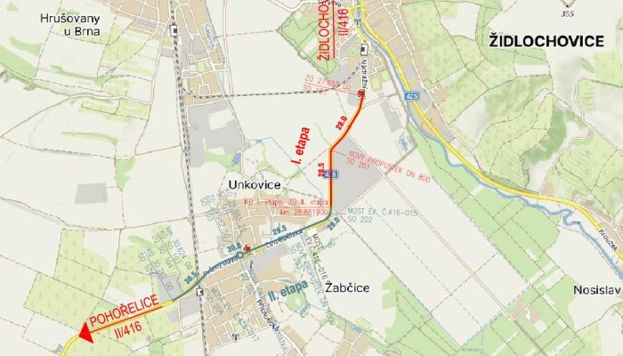 II/416 Židlochovice - Pohořelice