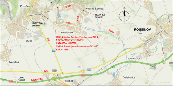 III/3834 Viničné Šumice, most ev.č. 3834-1 přes Kovalovický potok