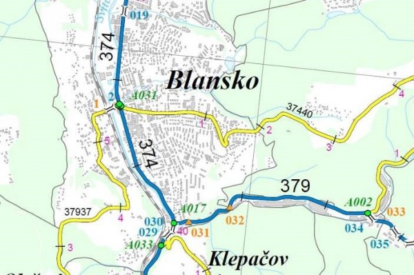 III/37937 Blansko ul. Komenského