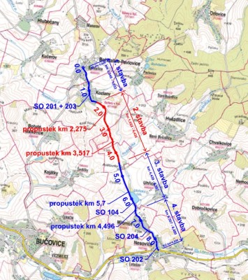 II/429 Bohdalice - Nesovice, 2. a 3. stavba