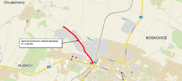 III/37418 Boskovice, ul. Chrudichromská