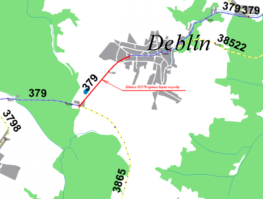 II/379 křižovatka Braniškov - Deblín
