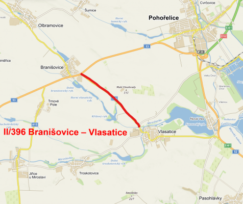 II/396 Branišovice - Vlasatice