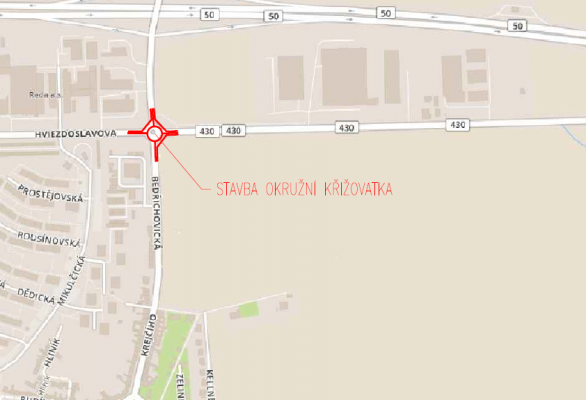 II/430 Brno - Slatina, okružní křižovatka