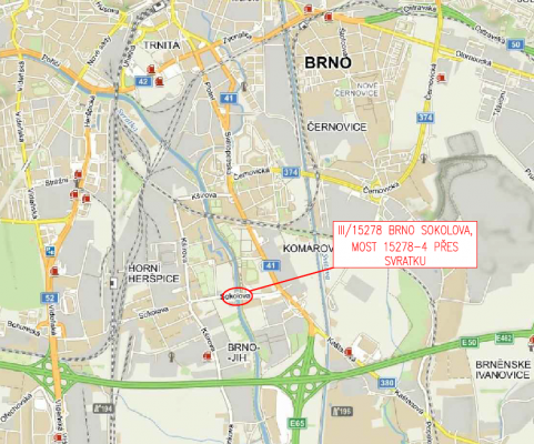 III/15278 Brno, ul. Sokolova most ev.č. 15278-4