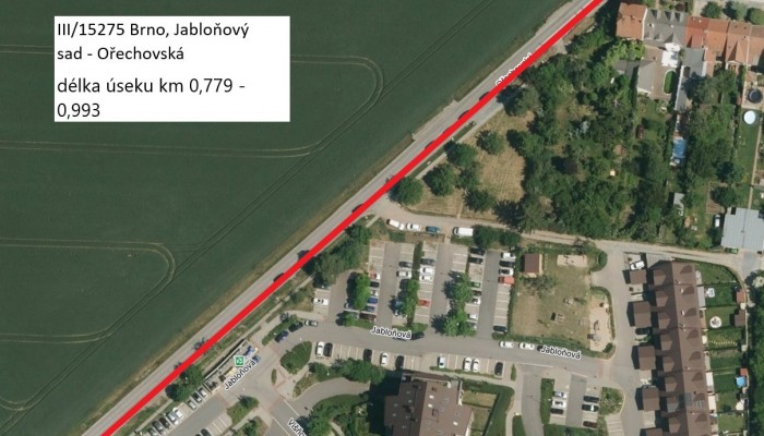 III/15275 Brno, Jabloňový sad - Ořechovská