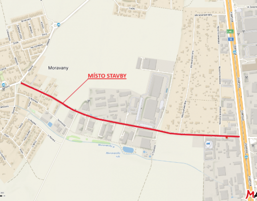 III/15276 Brno, Přízřenice, ul. Moravanská, ul. Modřická