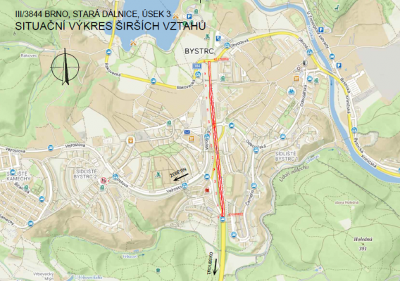 III/3844 Brno, Stará dálnice - úsek 3