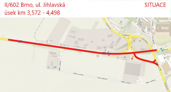 II/602 Brno, ul. Jihlavská, START