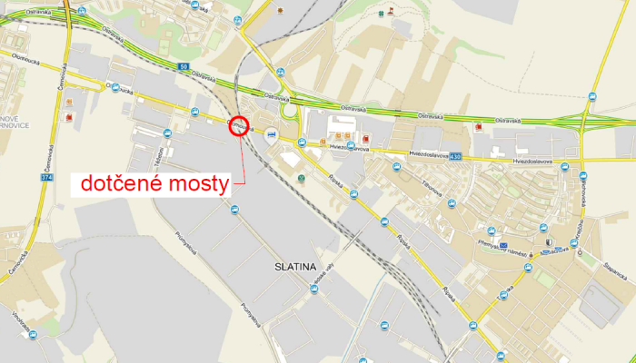 II/430 Brno, ul. Olomoucká, mosty 430-001, 002