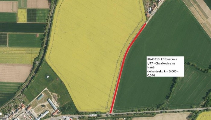 III/43313 Chvalkovice na Hané - křiž. I/47