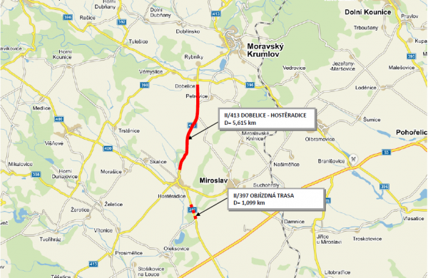 II/413 Dobelice - Hostěradice