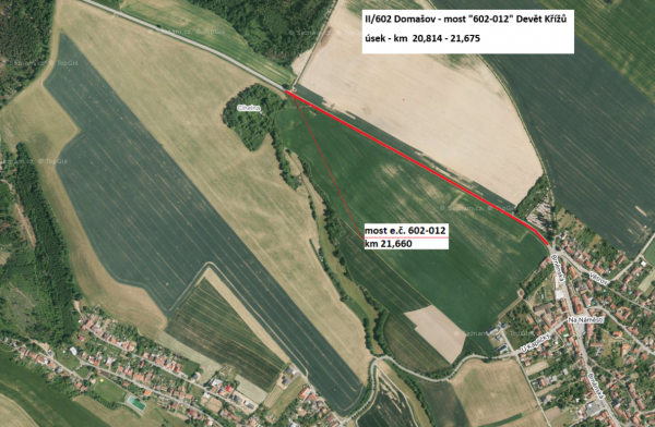 II/602 Domašov - most 602-012 Devět křížů
