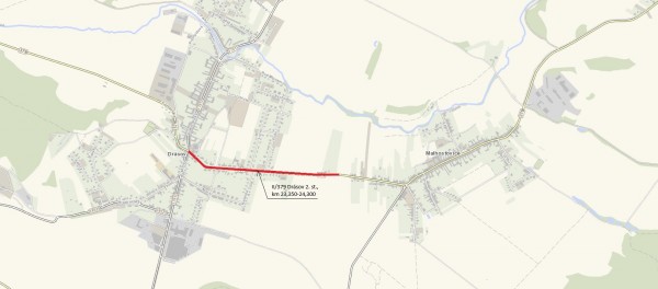 II/379 Drásov 2. st, km 23,350 - 24,300