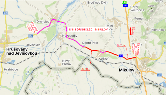 II/414 Drnholec - Mikulov, 1. stavba