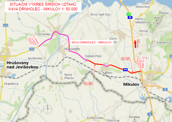 II/414 Drnholec - Mikulov, 1. stavba