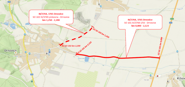 III/3764, III/3765 Drnovice