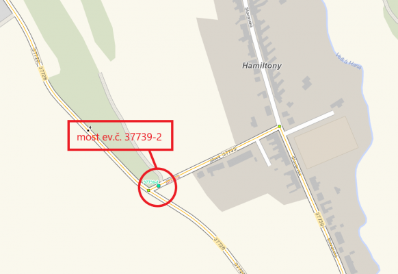 III/37739 Hamiltony, most ev.č. 37739-2 přes místní potok