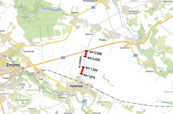 III/40834 Křižovatka s I/53 – Hodonice