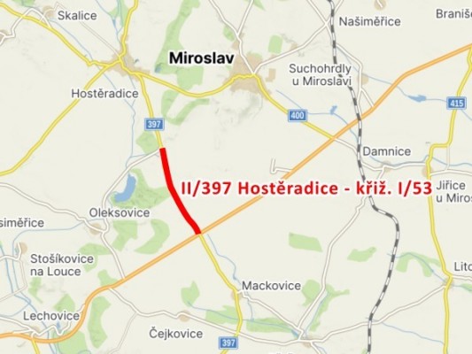 II/397 Hostěradice - křiž. I/53, 2. stavba