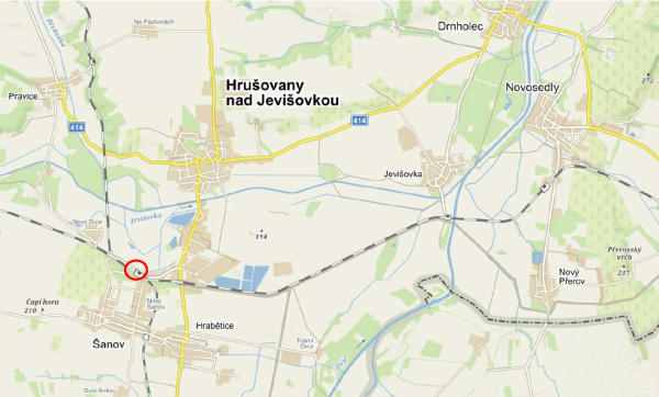 III/4155 Hrušovany nad Jevišovkou, žel. st., přestupní uzel IDS JMK