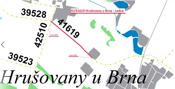 III/41619 Hrušovany u Brna - Ledce