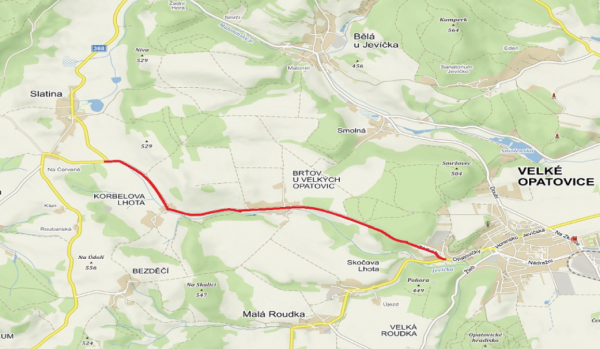 III/3725 Velké Opatovice - Brťov u V.O.
