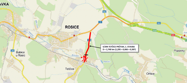 II/394 Tetčice průtah 1. stavba