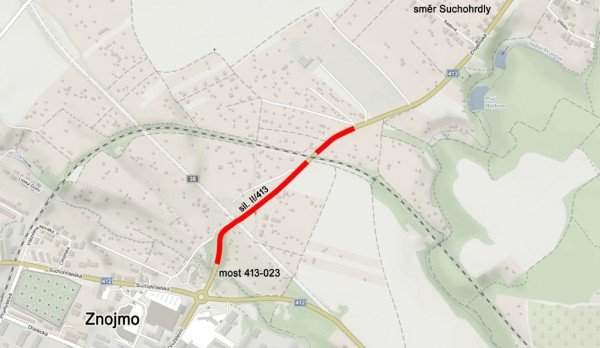 II/413 Suchohrdly - Znojmo