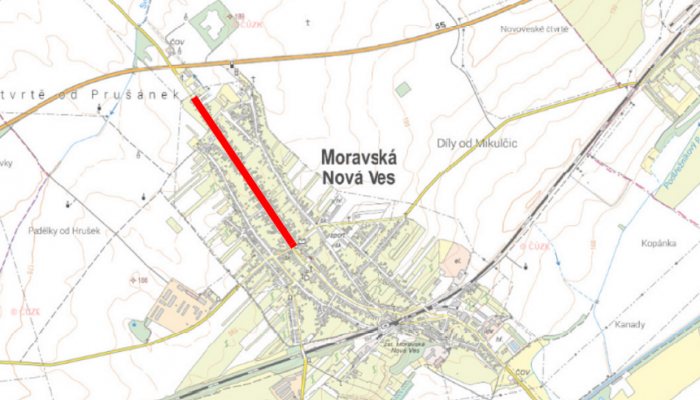 II/424 Moravská Nová Ves km 0,200 - 1,297