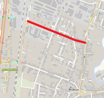 III/15280 Modřice, ul. Husova