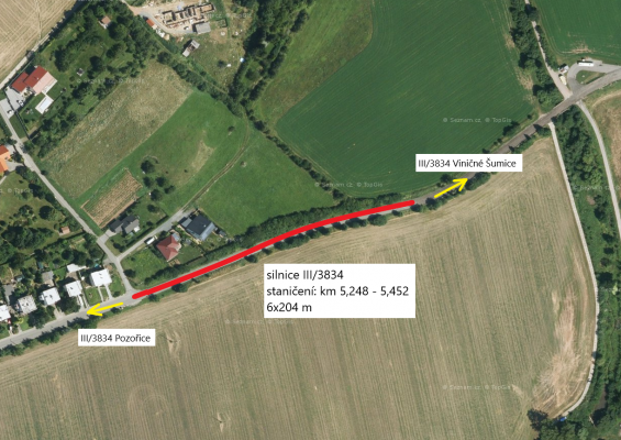 III/3834 Pozořice - Viničné Šumice