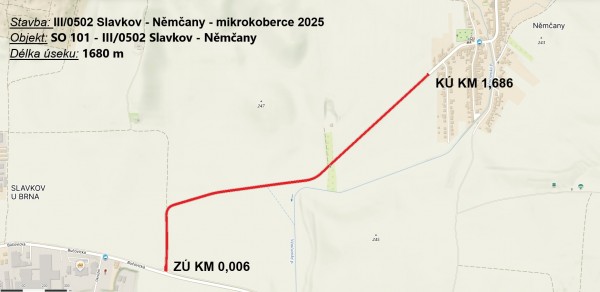 Mikrokoberce 2025 - III/0502 Slavkov - Němčany
