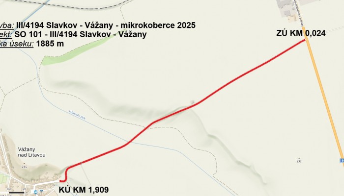 Mikrokoberce 2025 - III/4194 Slavkov - Vážany