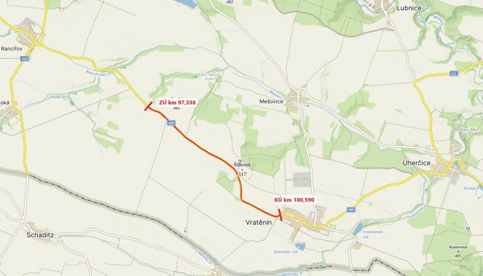 Mikrokoberce 2025 - II/409 Vratěnín - hranice JČ kraje