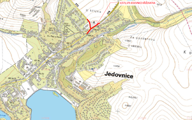 II/373, 379 Jedovnice, křiž. u ČS