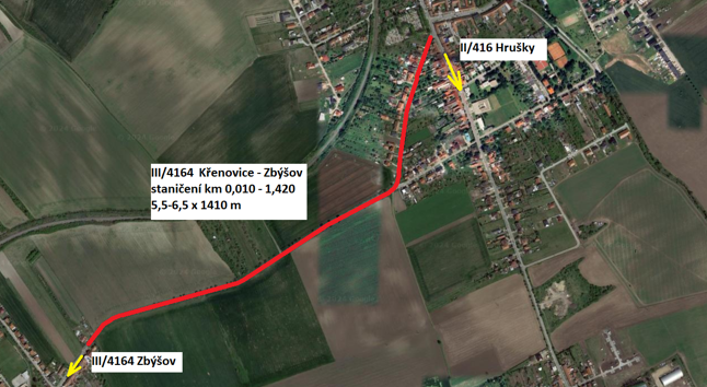 III/4164 Křenovice - Zbýšov
