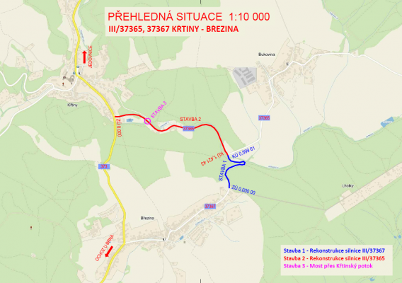 II/37367, 37365 Křtiny - Březina