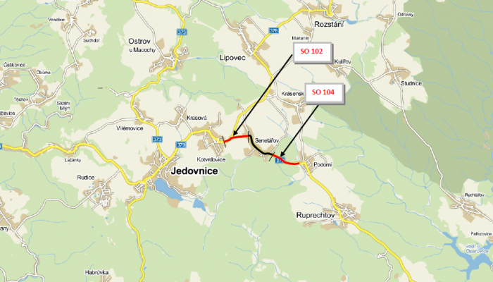II/379 Kotvrdovice - Podomí, extravilány