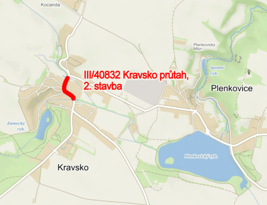 III/40832 Kravsko průtah, 2. stavba + obj. trasa