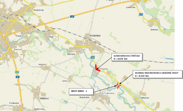 II/408 Krhovice průtah