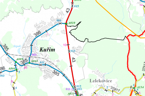 II/386 Kuřim průtah